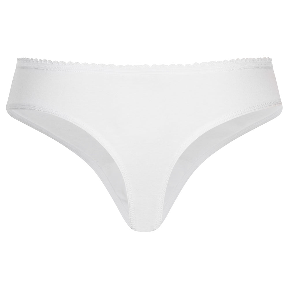 MONT EMILIAN "Nimes" Damen Tanga 6er-Pack weiß