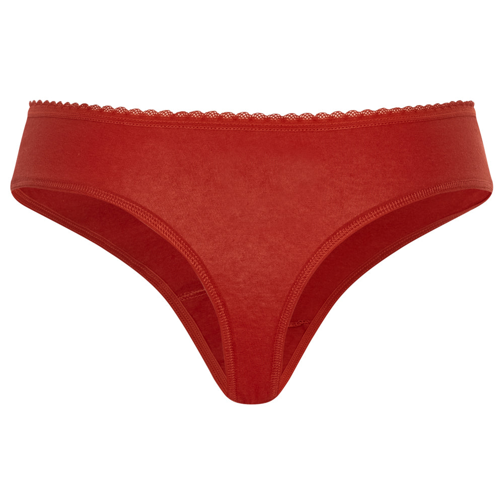 MONT EMILIAN "Nimes" Damen Tanga 6er-Pack rot