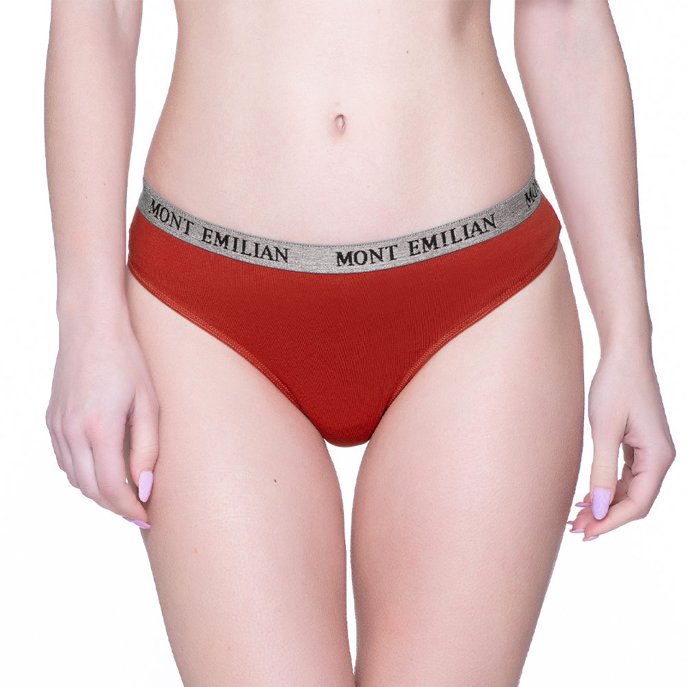 MONT EMILIAN "Colmar" Damen Tanga 8er-Pack rot