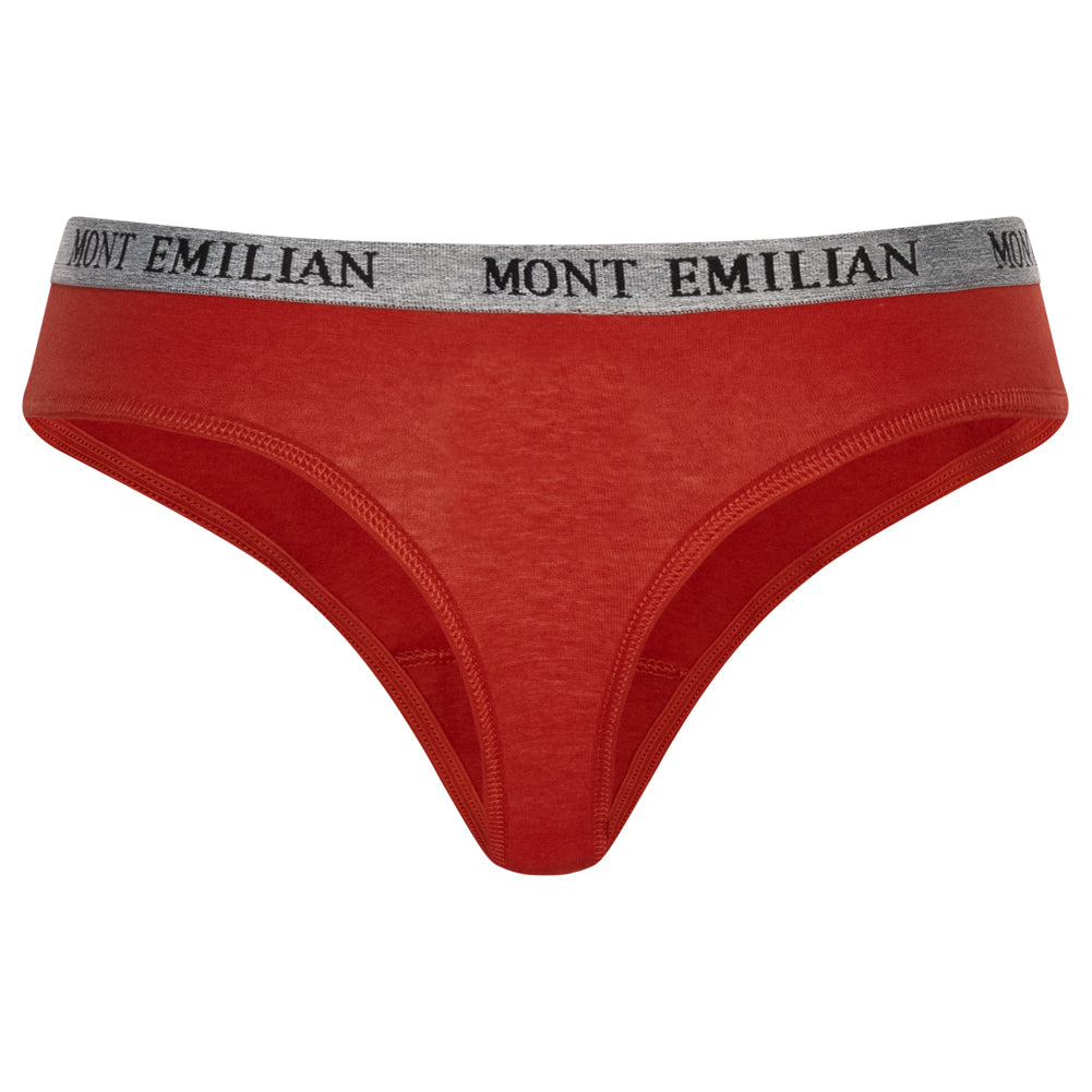 MONT EMILIAN "Colmar" Damen Tanga 8er-Pack rot
