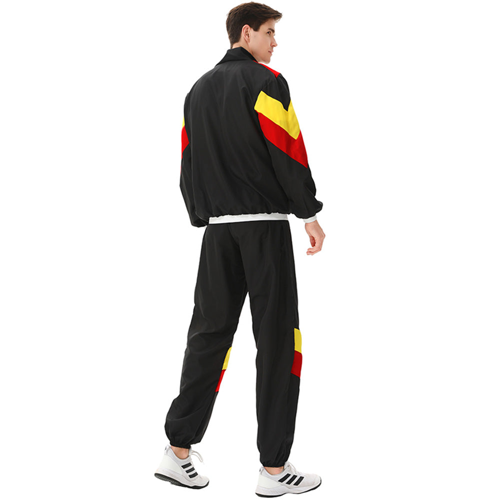 MAASKANTJE "Gärry" Retro 90er Jahre Trainingsanzug Kostüm schwarz