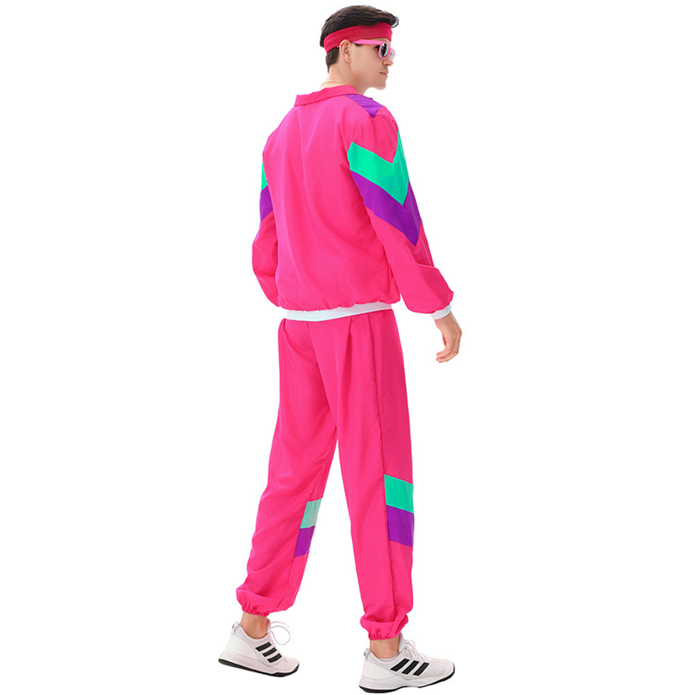 MAASKANTJE "Robby" Retro 90er Jahre Trainingsanzug Kostüm pink