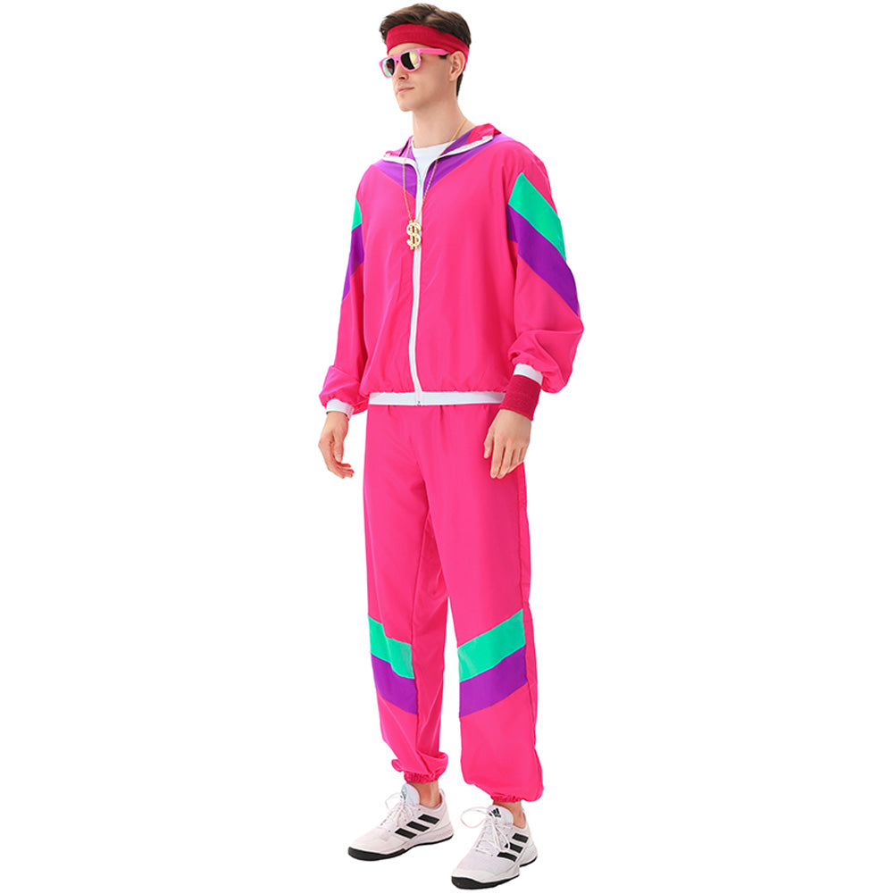 MAASKANTJE "Robby" Retro 90er Jahre Trainingsanzug Kostüm pink