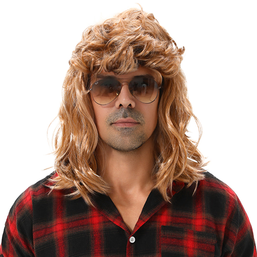 MAASKANTJE "Mongo" Retro Mullet Vokuhila Perücke blond