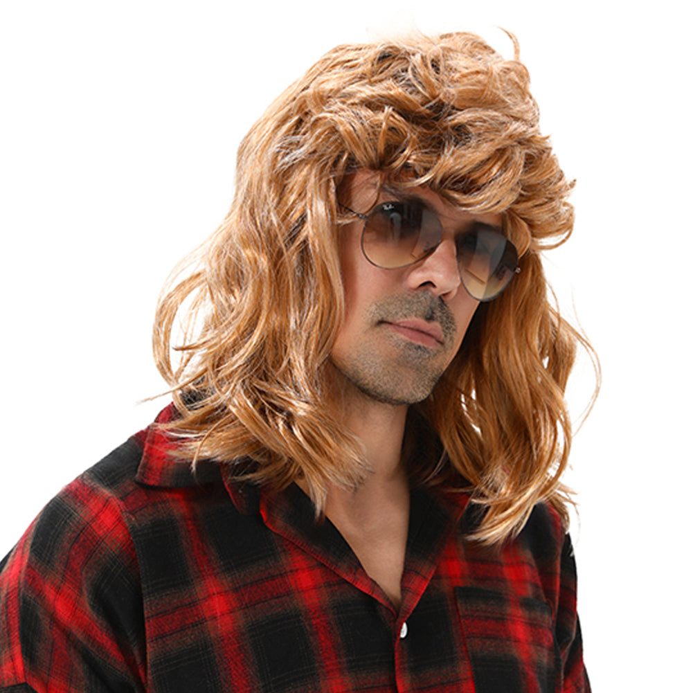 MAASKANTJE "Mongo" Retro Mullet Vokuhila Perücke blond