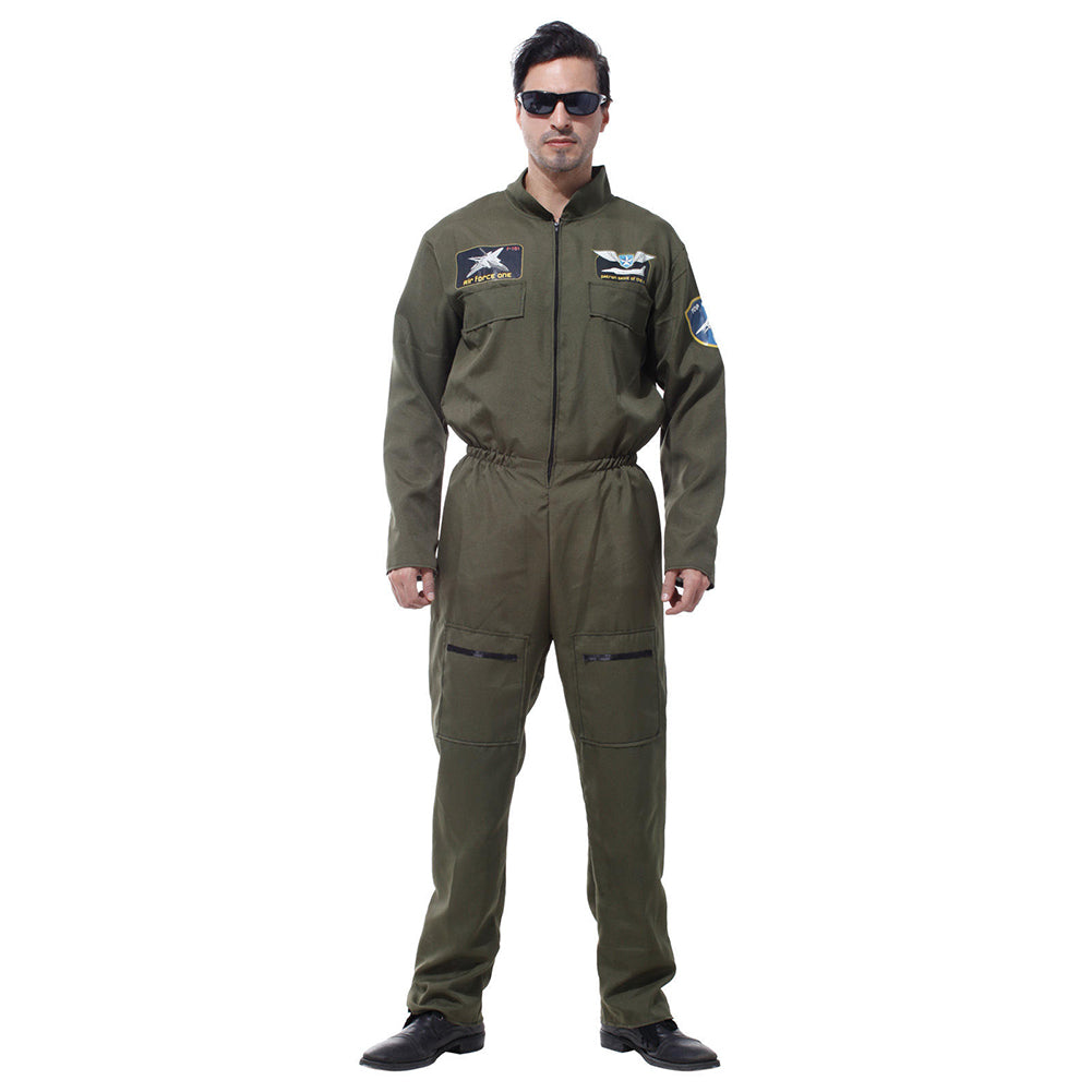 Pilot Kampfjet Kostüm "Air Force" MIESEPETER® grün