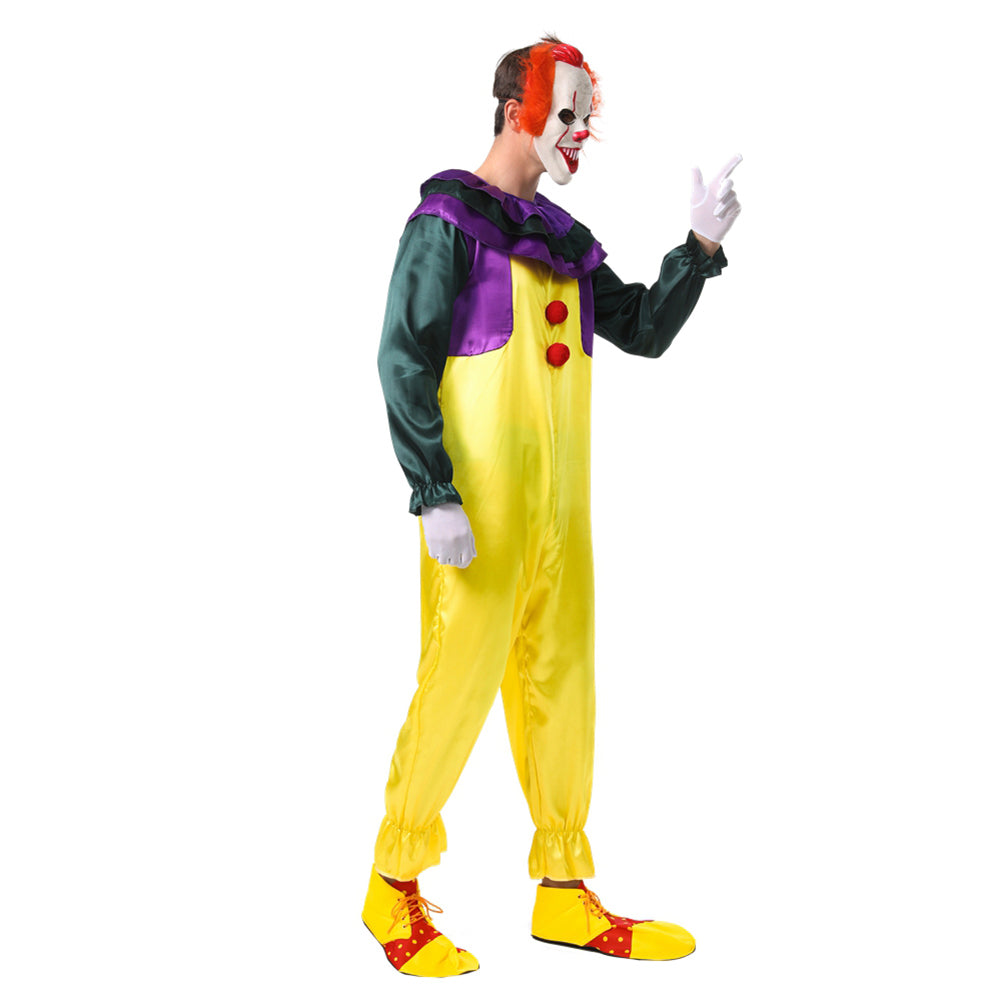 Horror Clown Jumpsuit Herren Kostüm "Grimmface" MIESEPETER®