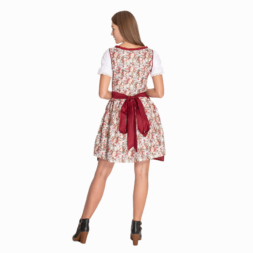 Dirndl Damen Oktoberfest-Kostüm MIESEPETER® weinrot