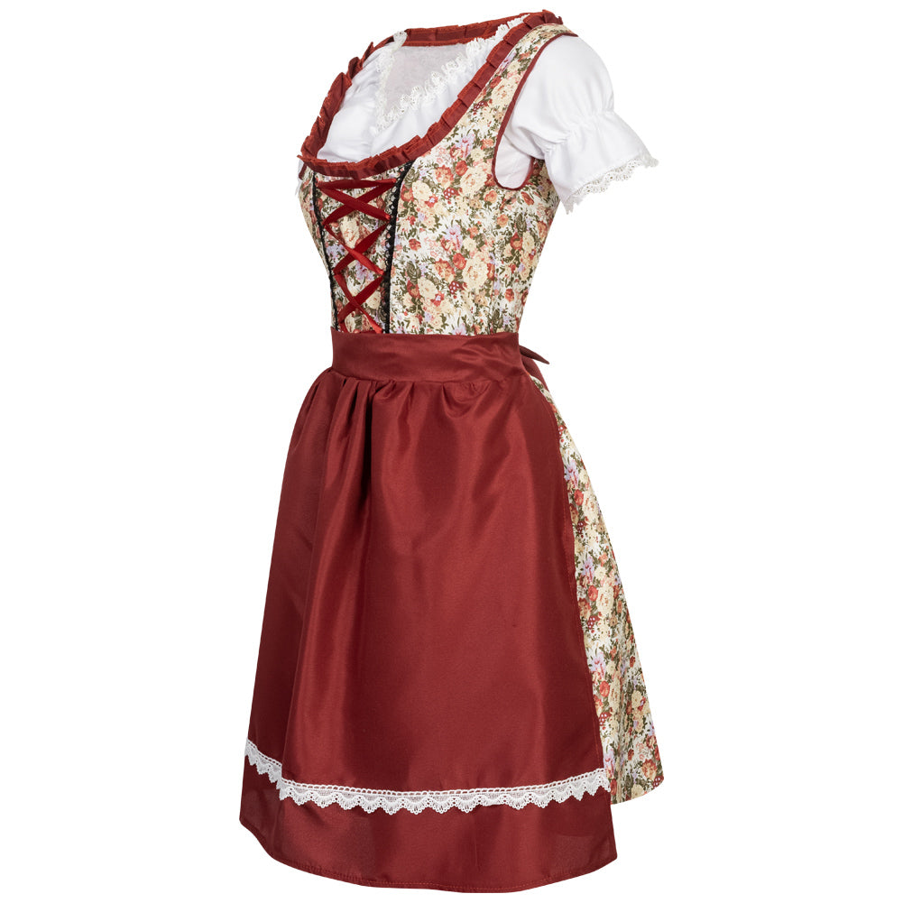 Dirndl Damen Oktoberfest-Kostüm MIESEPETER® weinrot
