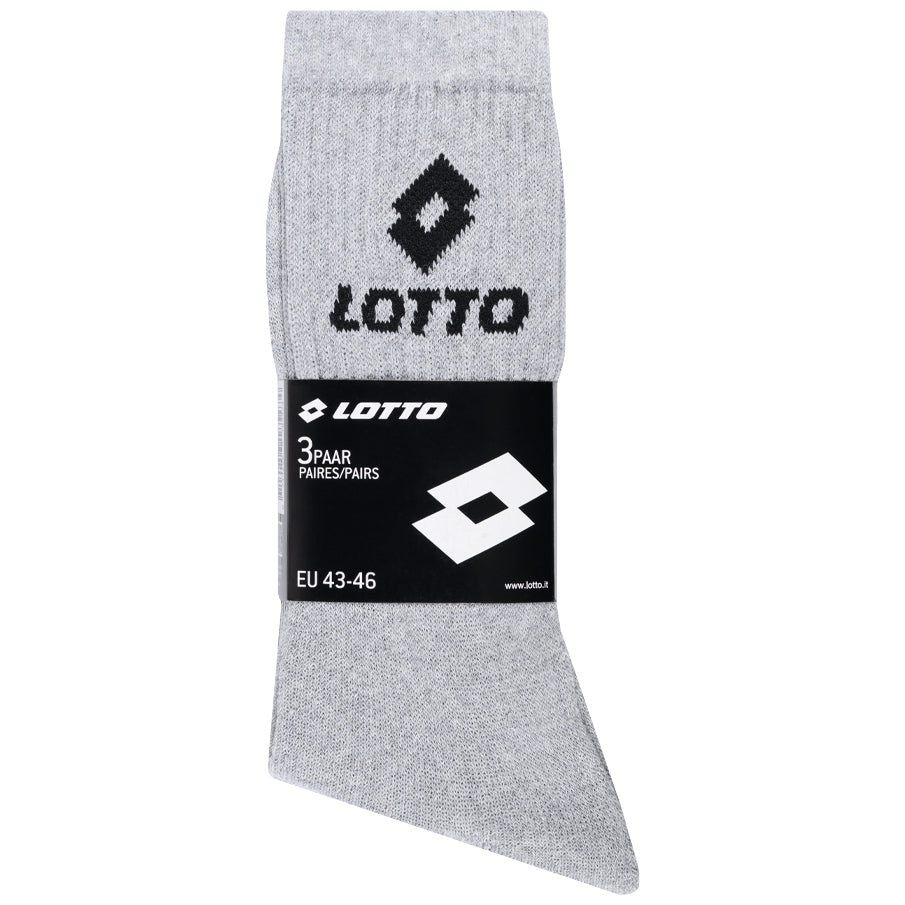 Lotto Sportsocken Unisex 3 Paar grau MSKZ10029-Grey