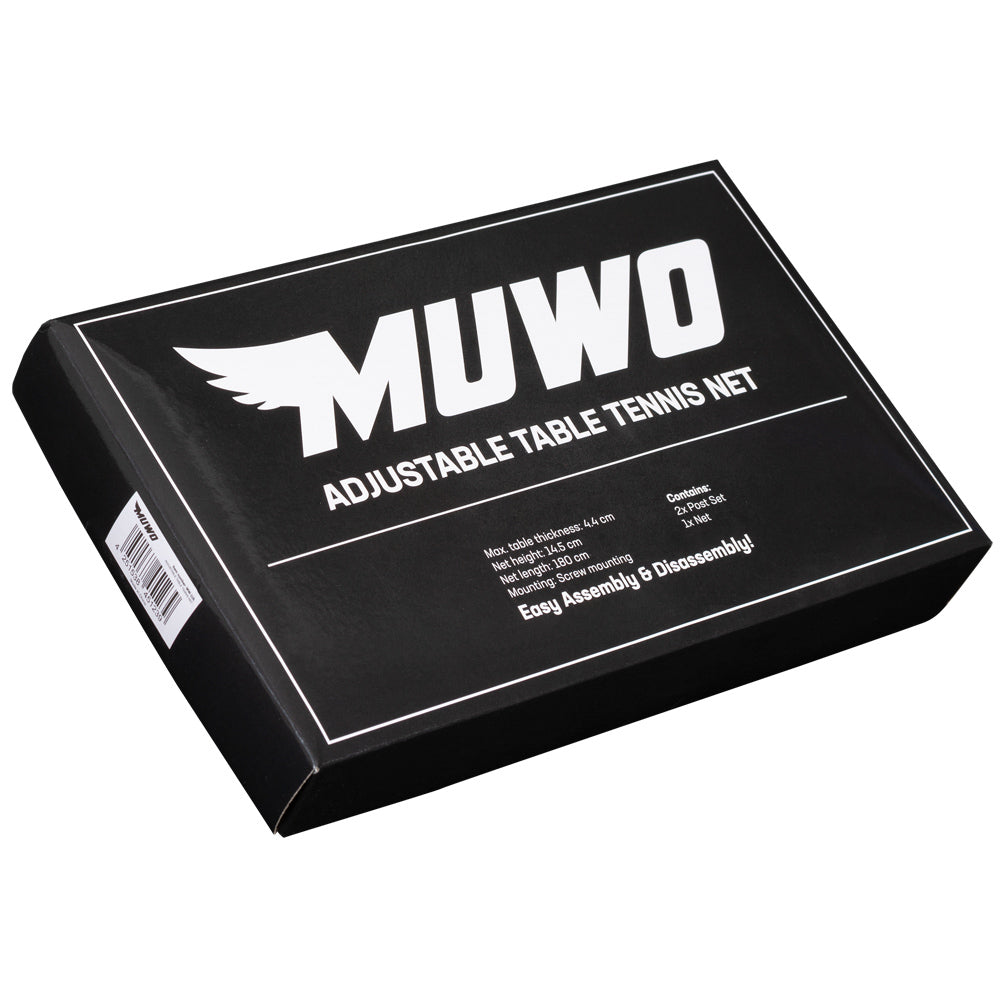 MUWO verstellbares Tischtennisnetz und Pfosten Set