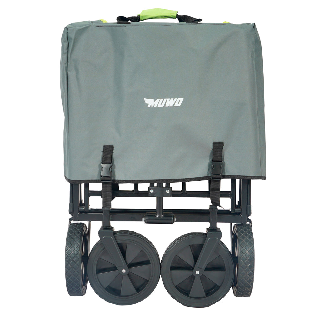 MUWO faltbarer Bollerwagen 100 L, max. 110 kg grün