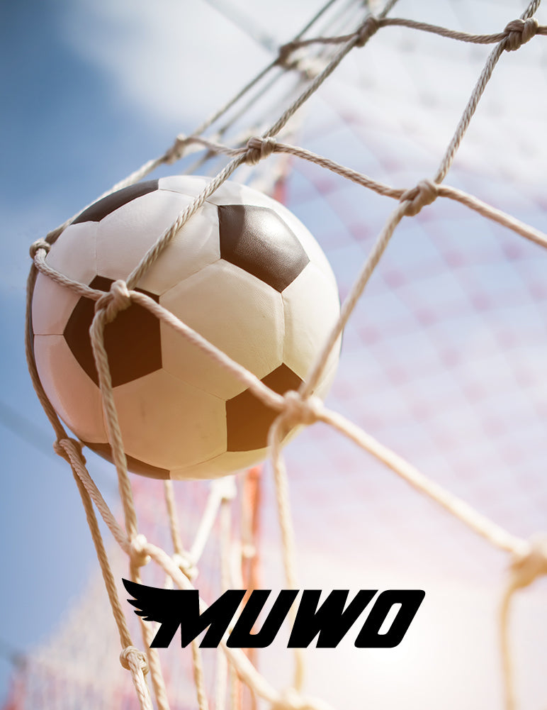 MUWO großes Fußballtor aus Stahl 3 x 2 m rot/weiß