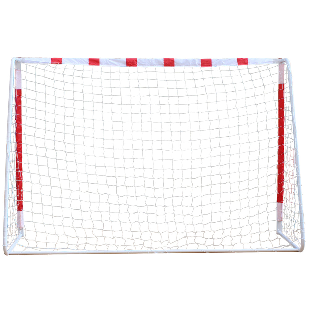 MUWO großes Fußballtor aus Stahl 3 x 2 m rot/weiß