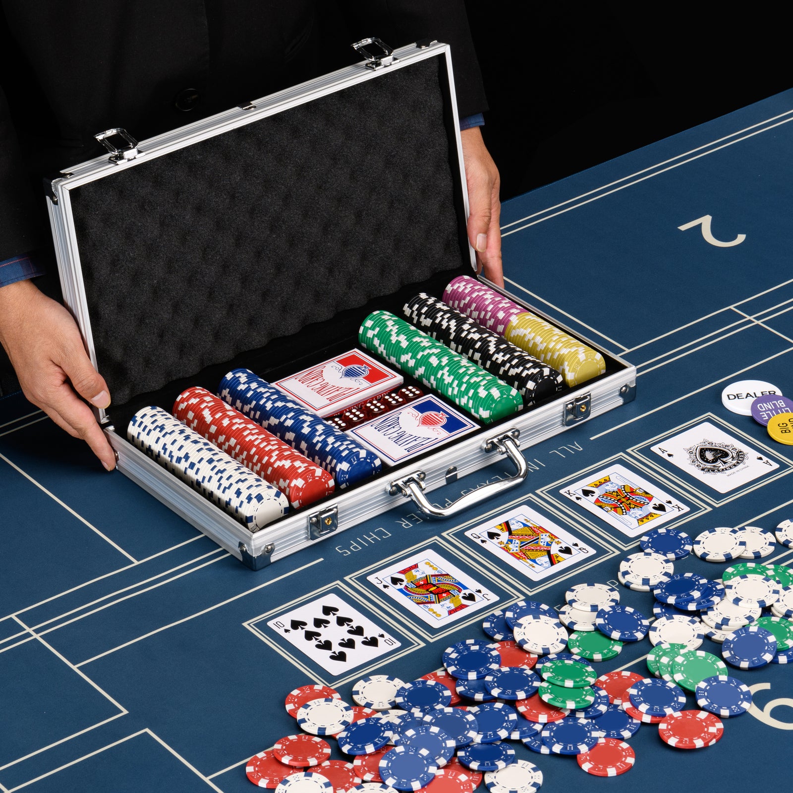 MUWO "All In" Pokerkoffer-Set mit 300 Chips