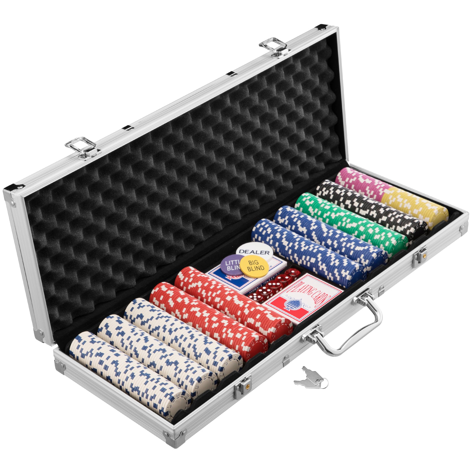 MUWO "All In" Pokerkoffer-Set mit 500 Chips