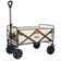 MUWO faltbarer Bollerwagen 100 L, max. 110 kg braun/beige – Einheitsgröße