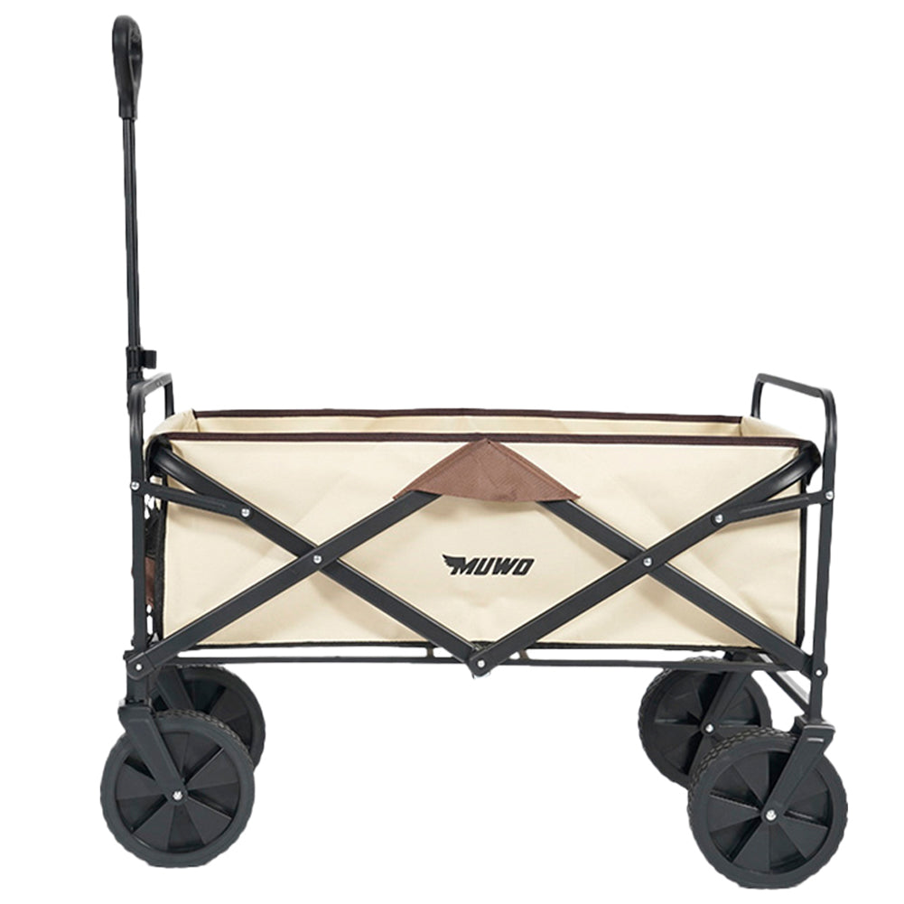 MUWO faltbarer Bollerwagen 100 L, max. 110 kg braun/beige
