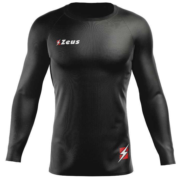 Zeus Fisiko Baselayer Maglietta aderente a maniche lunghe nero