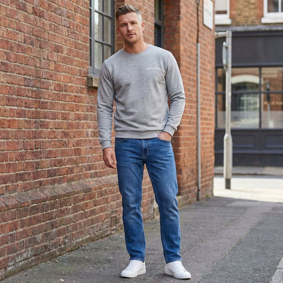 Pierre Cardin Round Neck Crew Herren Sweatshirt O103221-J826