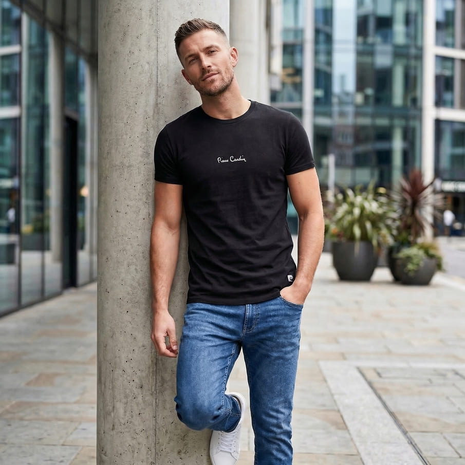 Pierre Cardin Embroidery Herren T-Shirt O103377-B000