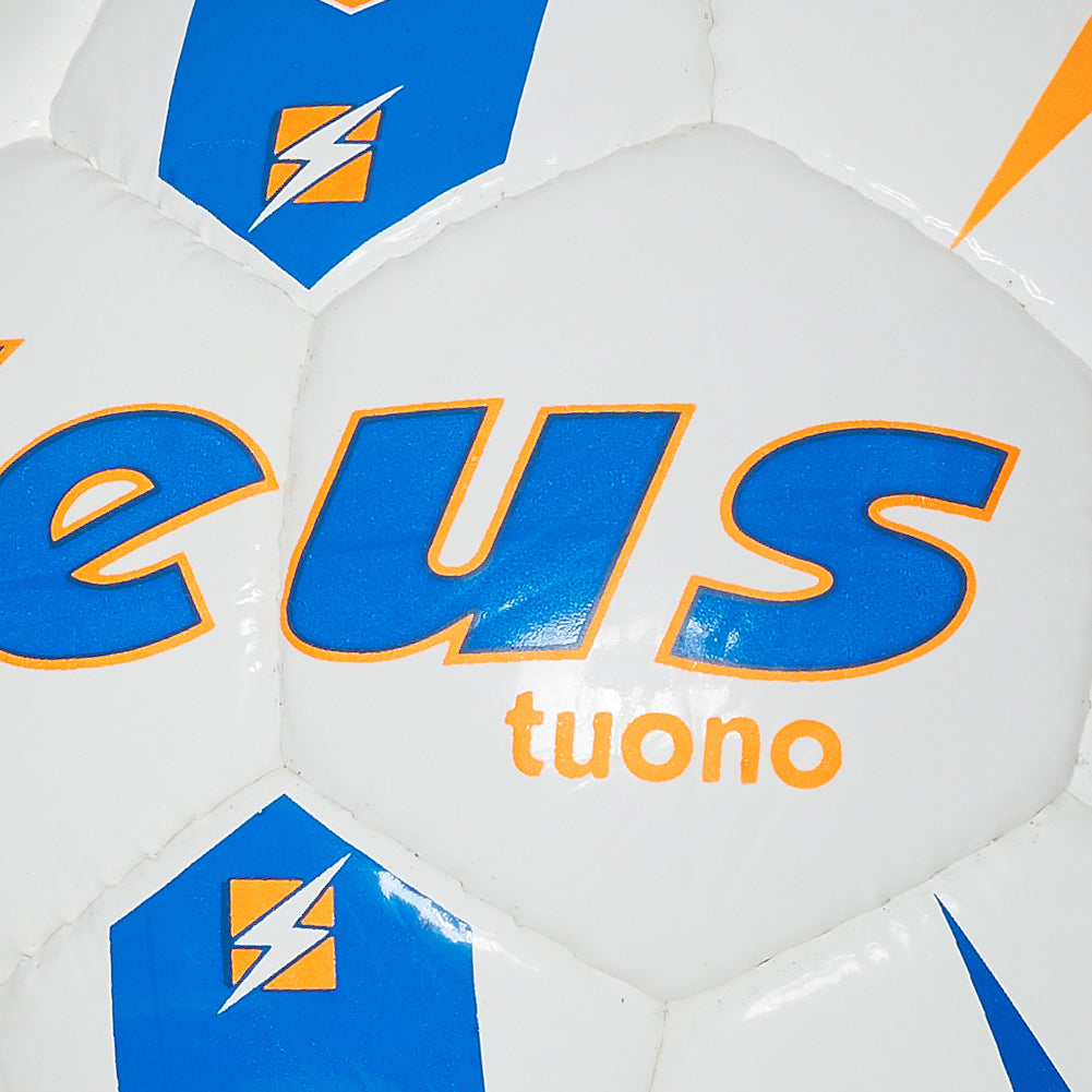 Zeus Pallone Tuono Pallone da calcio bianco royal blue