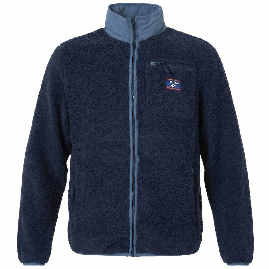 Reebok Sherpa Jacket Herren Fleece Jacke RBO15220-Vector-Navy