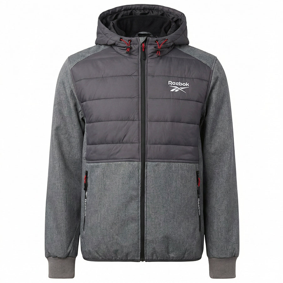 Reebok Mixed Hybrid Herren Outdoor Jacke RBO15620-Ice-Grey