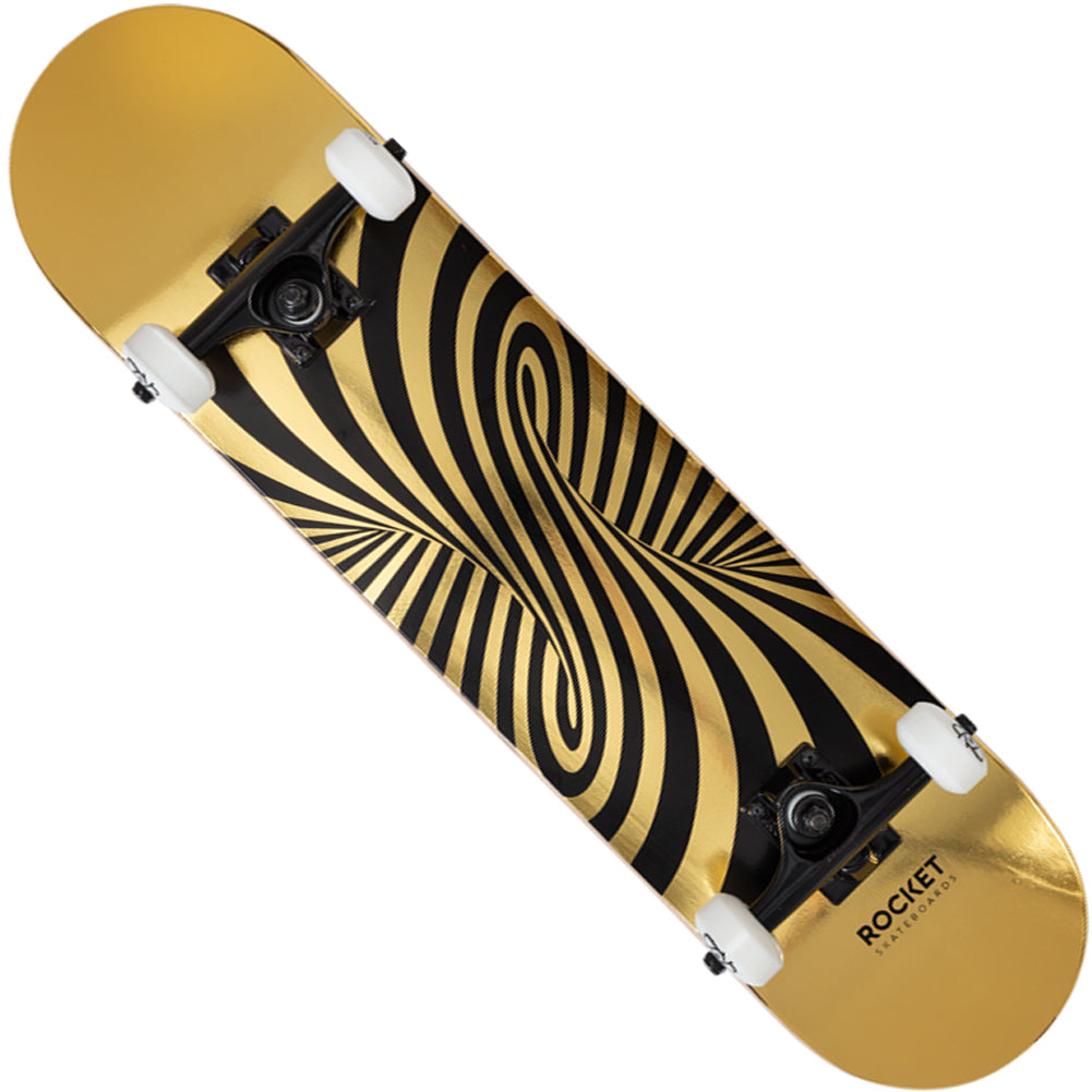 Rocket Twisted Foil Gold 7,50" Skateboard RKT-COM-1555