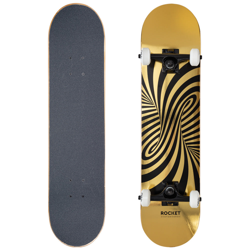 Rocket Twisted Foil Gold 7,50" Skateboard RKT-COM-1555