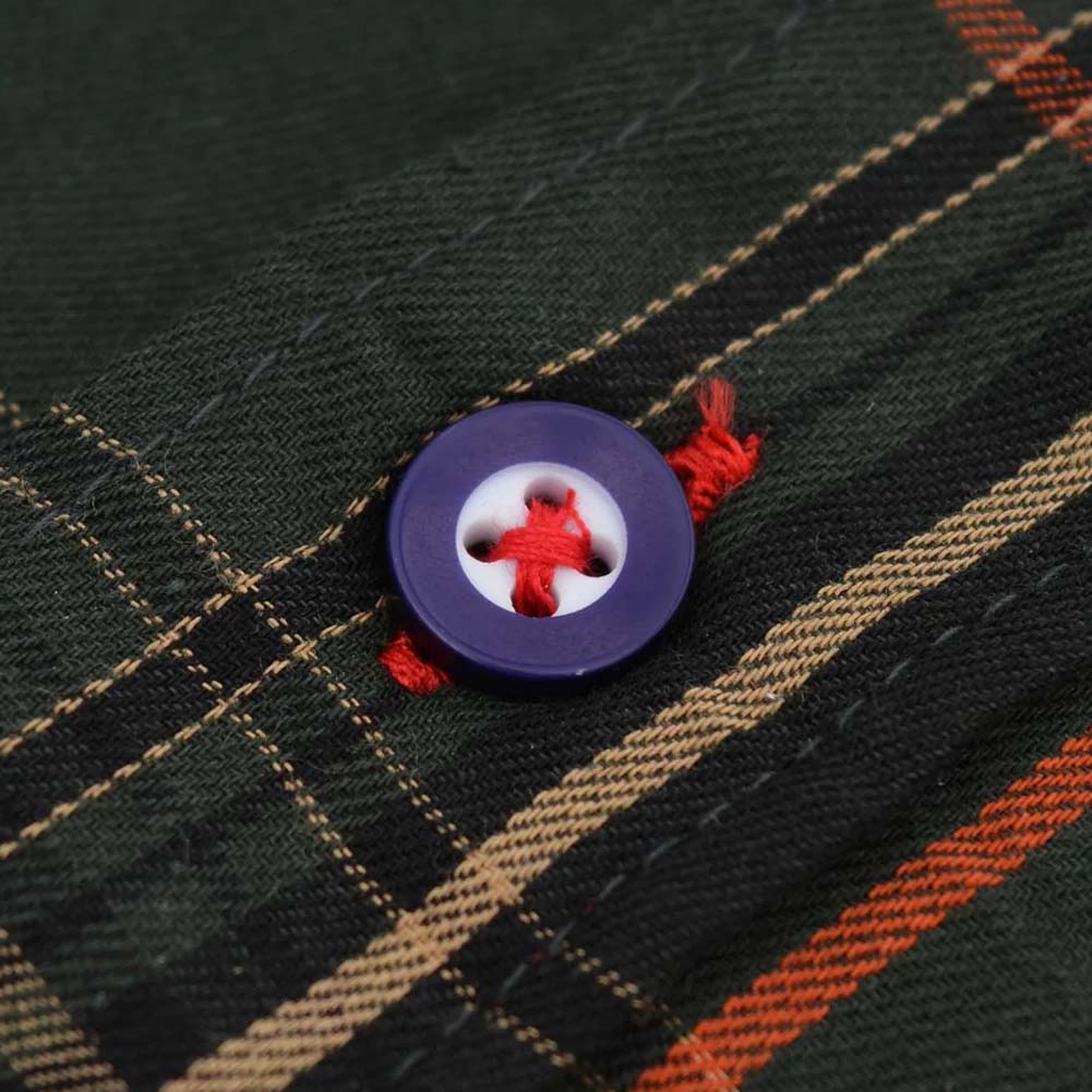 Lambretta Check Herren Kurzarm Hemd RWIS1457-KHAKI