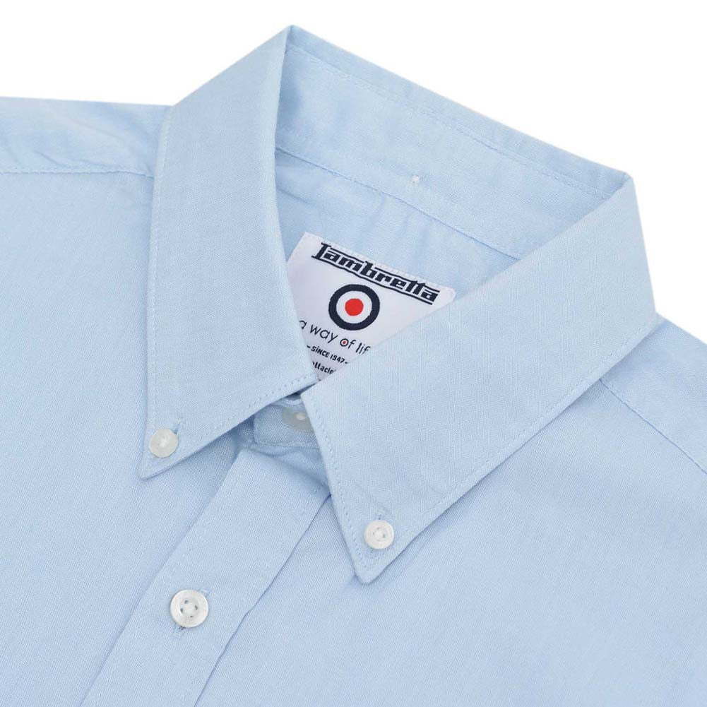 Lambretta Oxford Herren Kurzarm Hemd RWIS1459-SKY