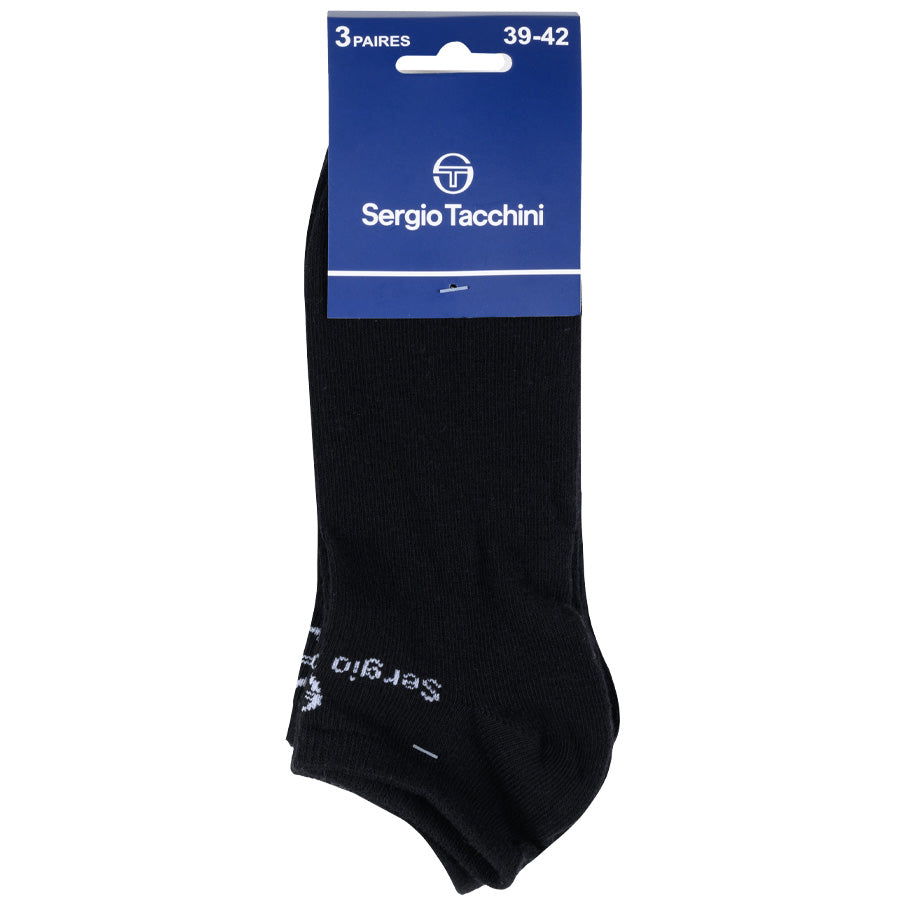 Sergio Tacchini Unisex Sneaker Socken 3 Paar schwarz SA14167139