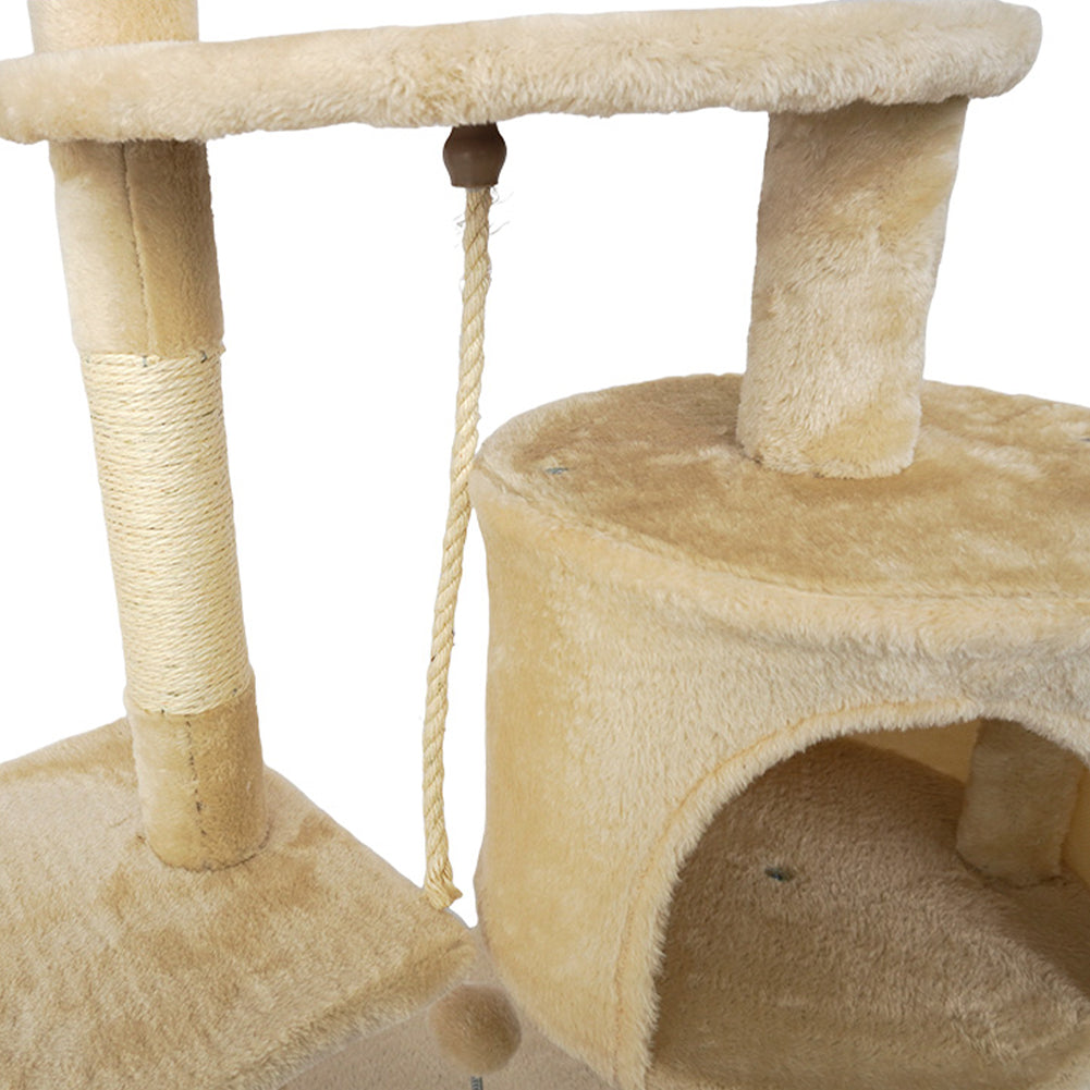 SPOCADO "Athletic" Kratzbaum für Katzen 112 x 40 x 40 cm beige