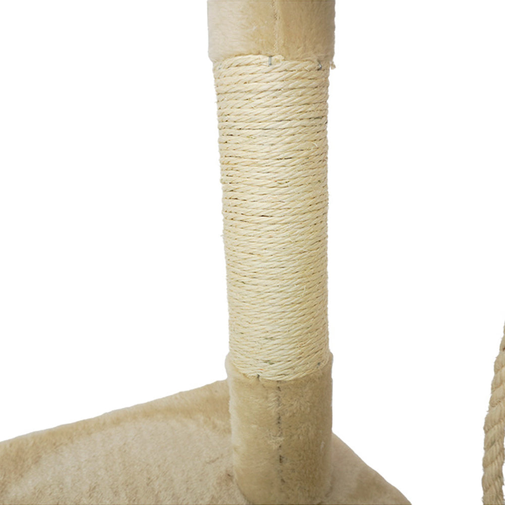 SPOCADO "Athletic" Kratzbaum für Katzen 112 x 40 x 40 cm beige
