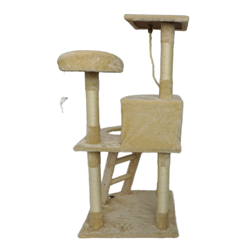 SPOCADO "Rovers" Kratzbaum für Katzen 120 x 55 x 55 cm beige