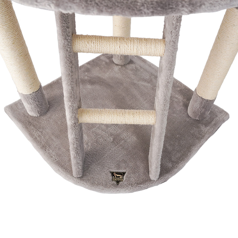 SPOCADO "Rovers" Kratzbaum für Katzen 120 x 55 x 55 cm grau