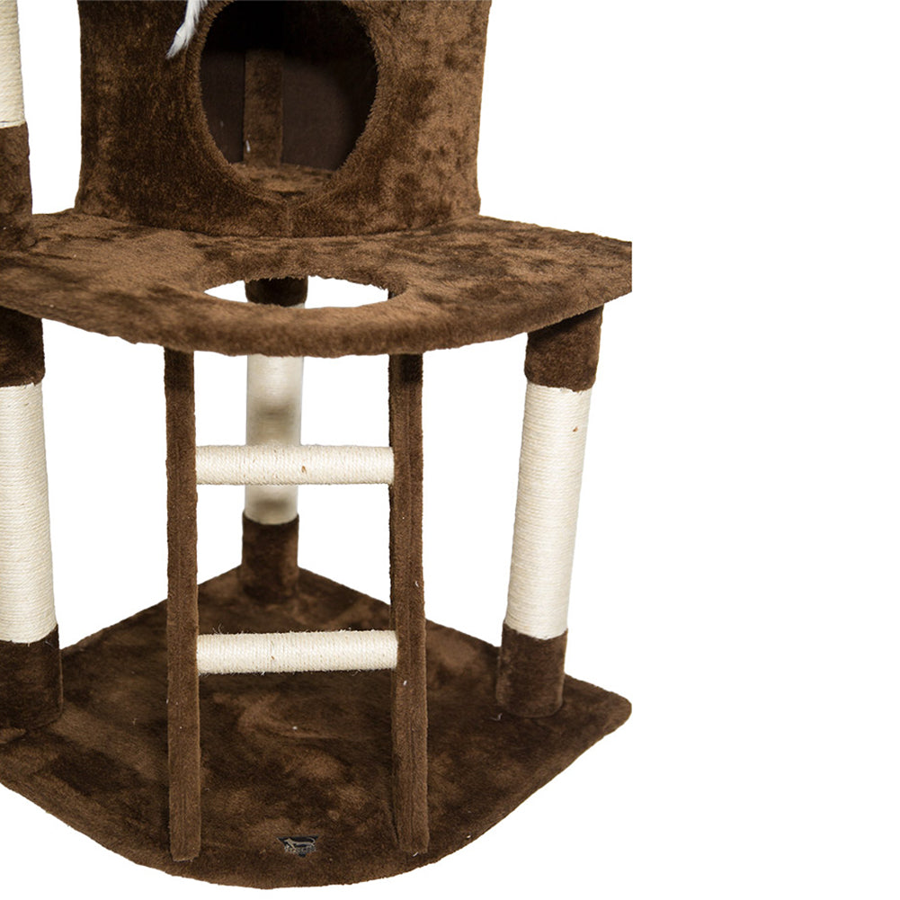 SPOCADO "Rovers" Kratzbaum für Katzen 120 x 55 x 55 cm braun