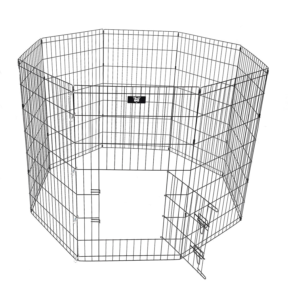 SPOCADO "United" Freilaufgehege 8 tlg. faltbar 107 × 61 cm schwarz