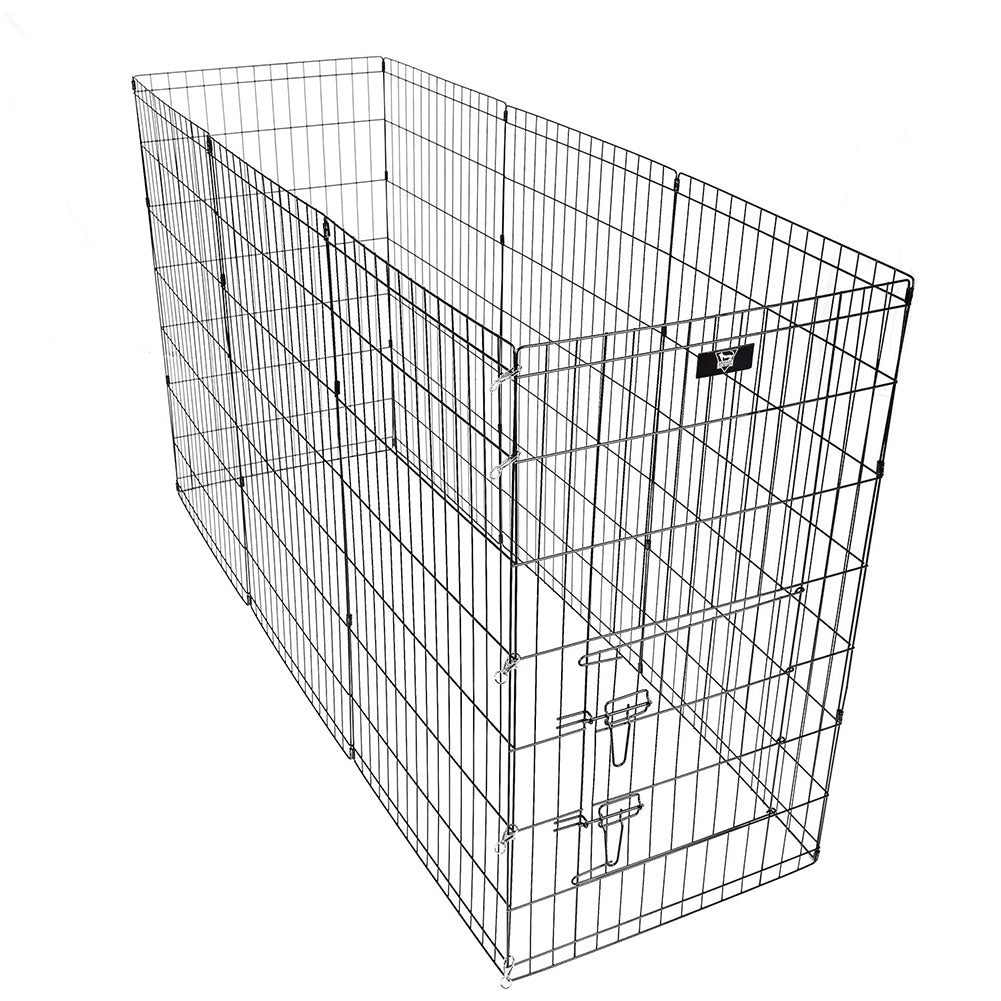 SPOCADO "United" Freilaufgehege 8 tlg. faltbar 107 × 61 cm schwarz