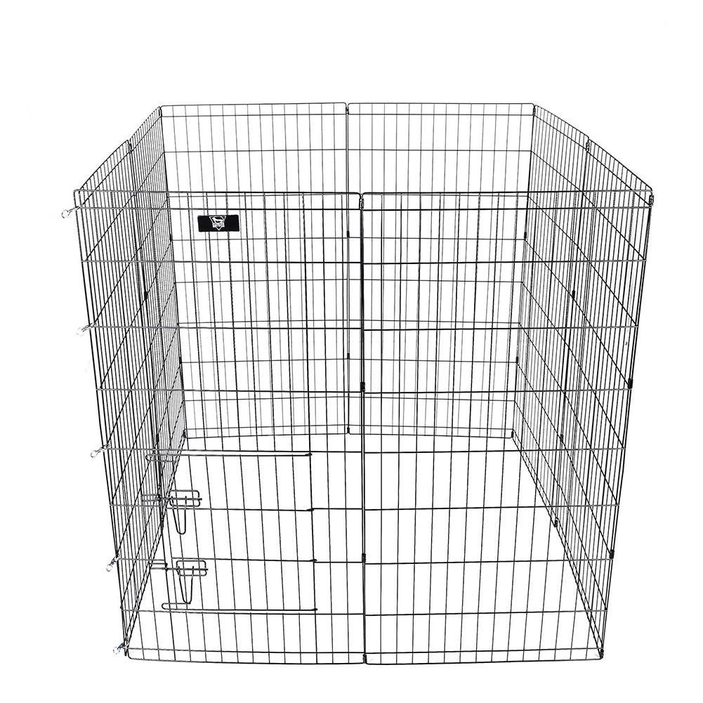 SPOCADO "United" Freilaufgehege 8 tlg. faltbar 122 × 61 cm schwarz