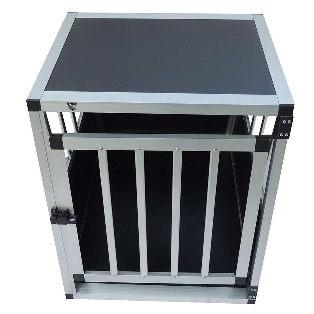 SPOCADO "Villa" Hunde Transportbox 69 x 60 x 54 cm schwarz/grau