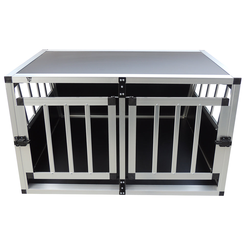 SPOCADO "Villa" Hunde Transportbox 89 x 69 x 50 cm schwarz/grau