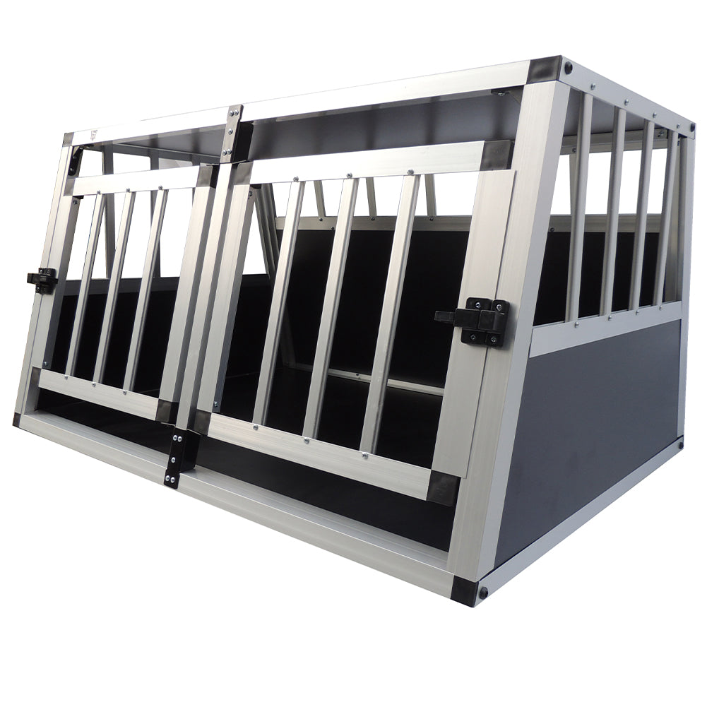 SPOCADO "Villa" Hunde Transportbox 89 x 69 x 50 cm schwarz/grau