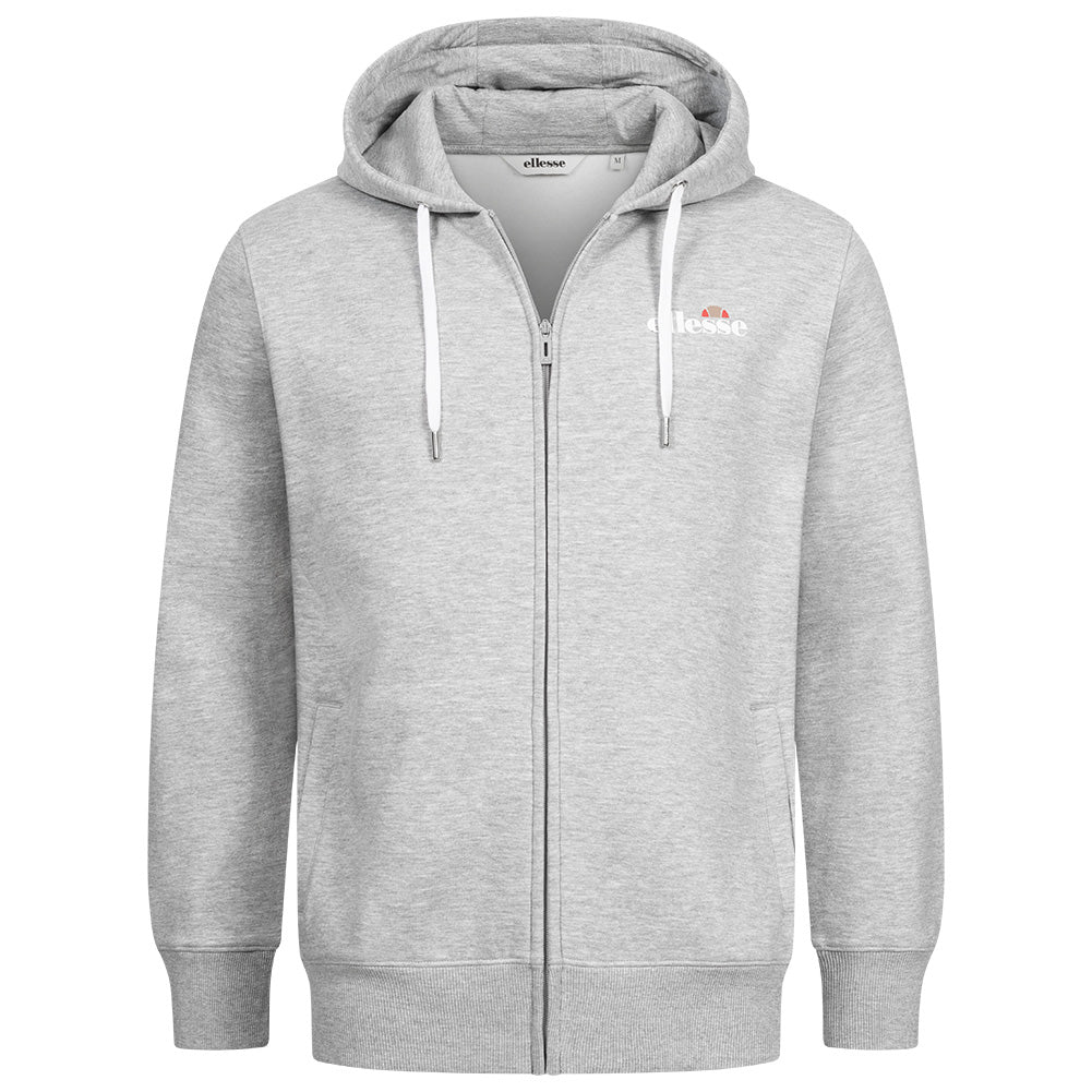 ellesse Klemerio Full Zip Herren Kapuzen Sweatjacke SOP23857-Lt Grey Marl