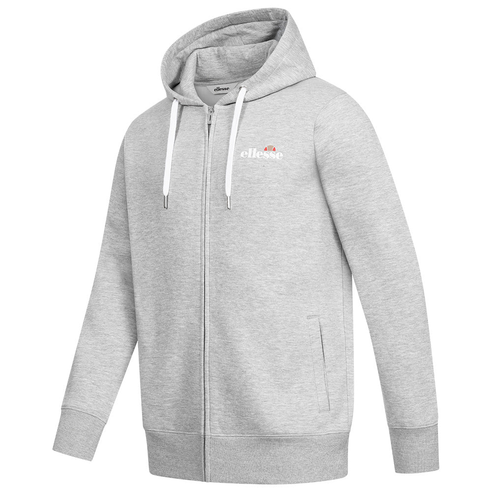 ellesse Klemerio Full Zip Herren Kapuzen Sweatjacke SOP23857-Lt Grey Marl