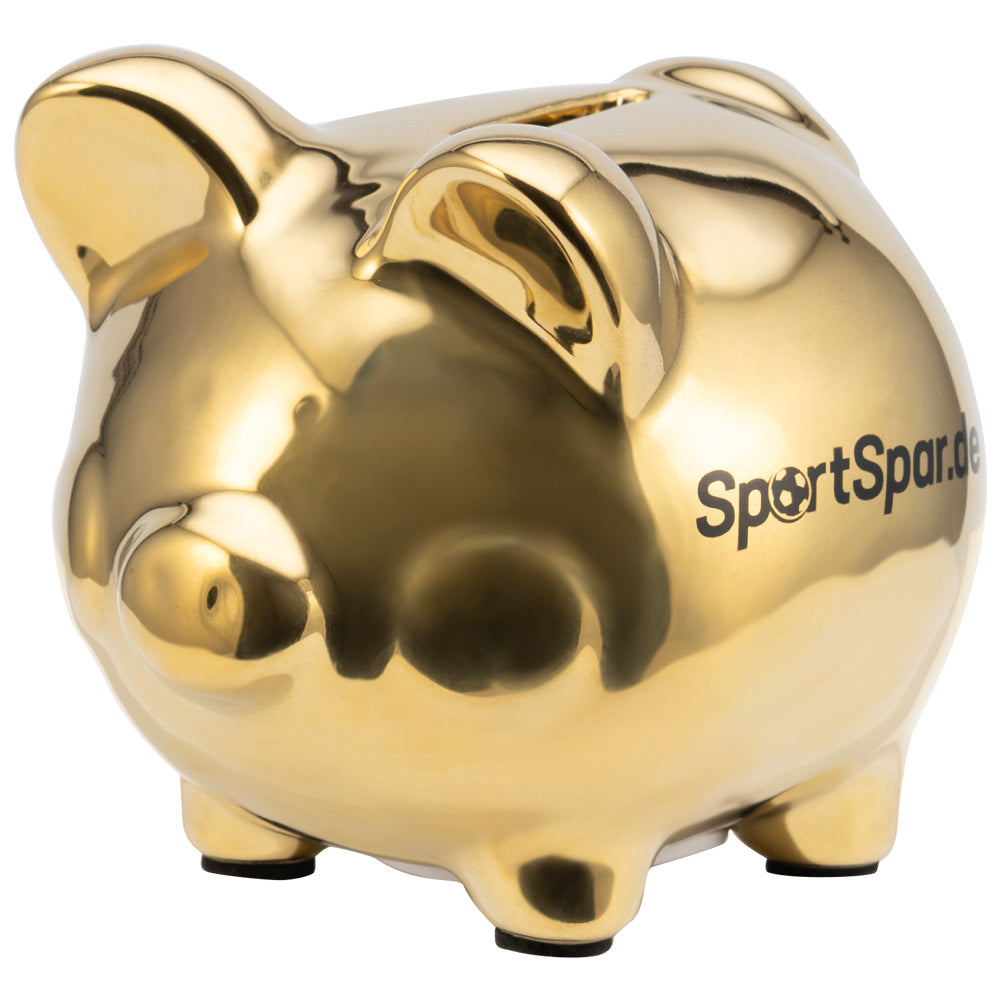 SportSpar.de "SparSau" Maialino salvadanaio in ceramica oro