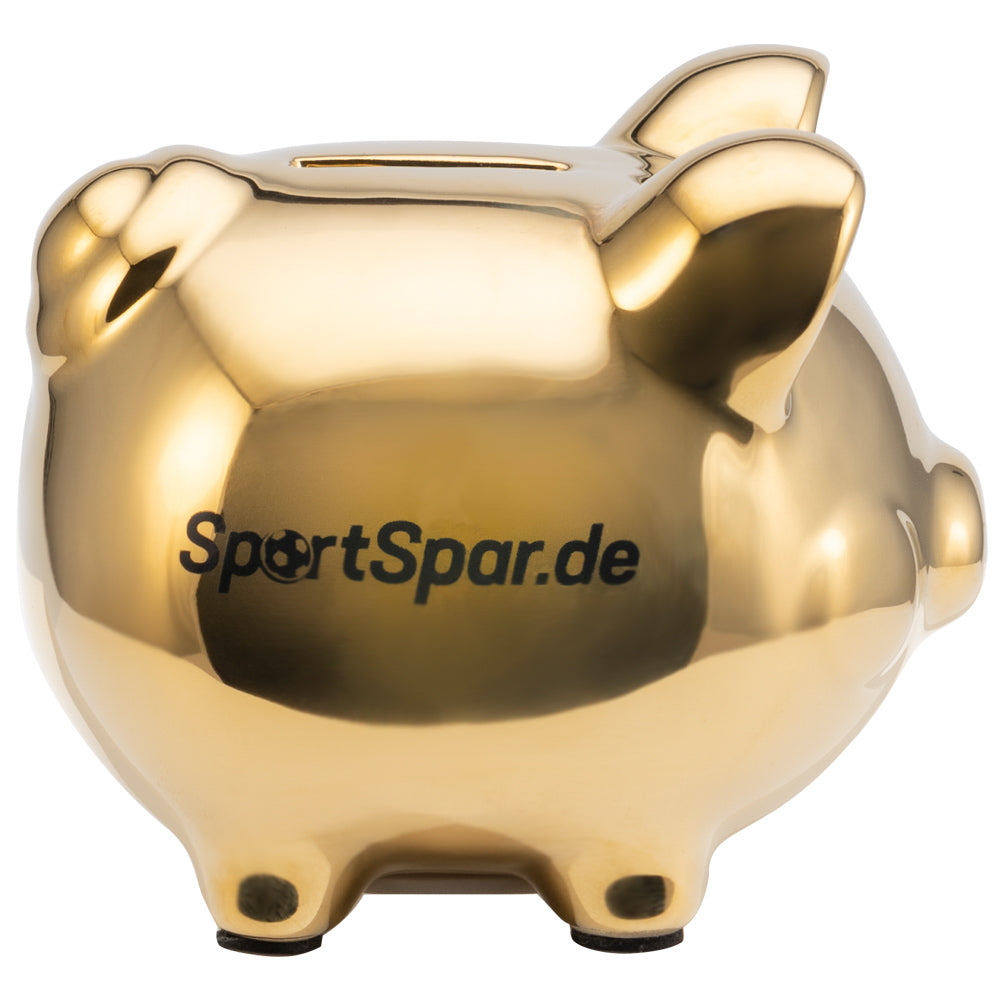 SportSpar.de "SparSau" Maialino salvadanaio in ceramica oro