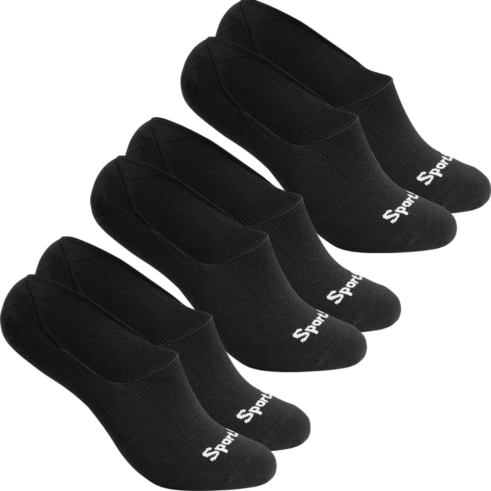 SportSpar.de "Sparlinge" Fantasmini Calzini corti sneaker 3 paia nero