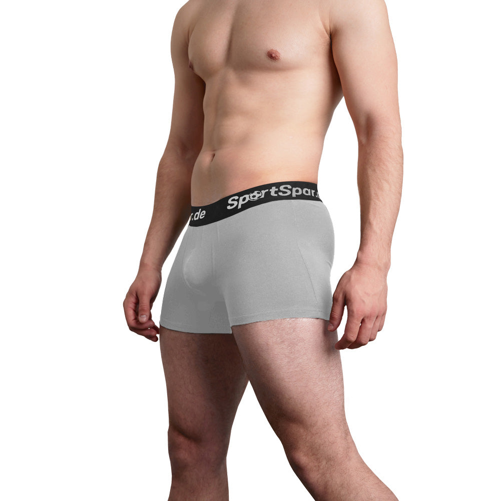Sportspar.de Herren "Double Sparbuchse" Boxershorts 2er-Pack grau
